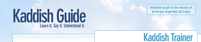 Kaddish Guide—Learn it. Say it. Understand it.